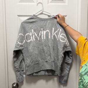 Calvin Klein Heather Gray Logo Sweatshirt